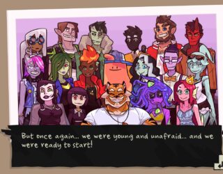 The cast of Monster Prom stand in a photograph. They are all monsters.